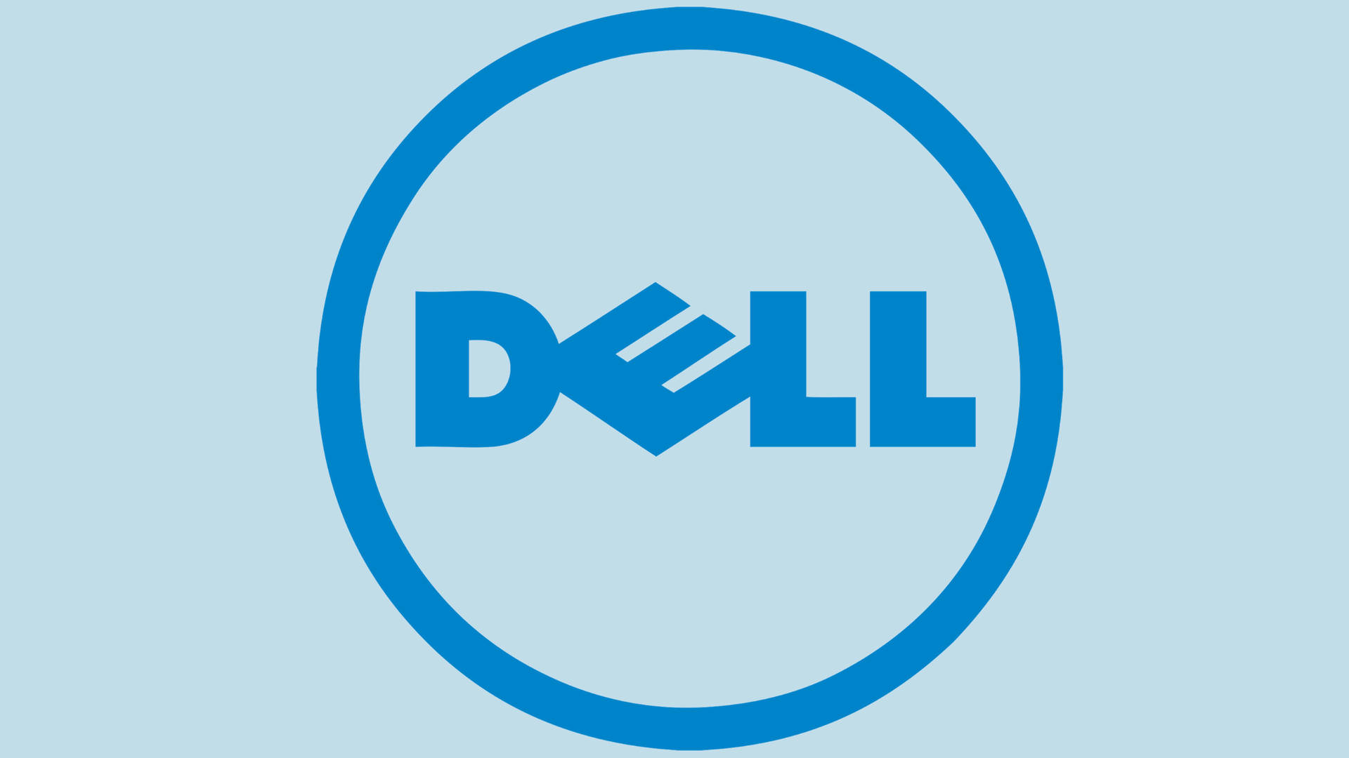 Blåt Dell 4k-logo Wallpaper