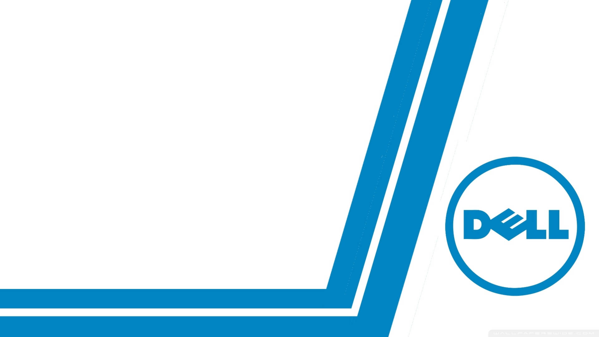 Blåt Stribet Dell 4k-logo Wallpaper