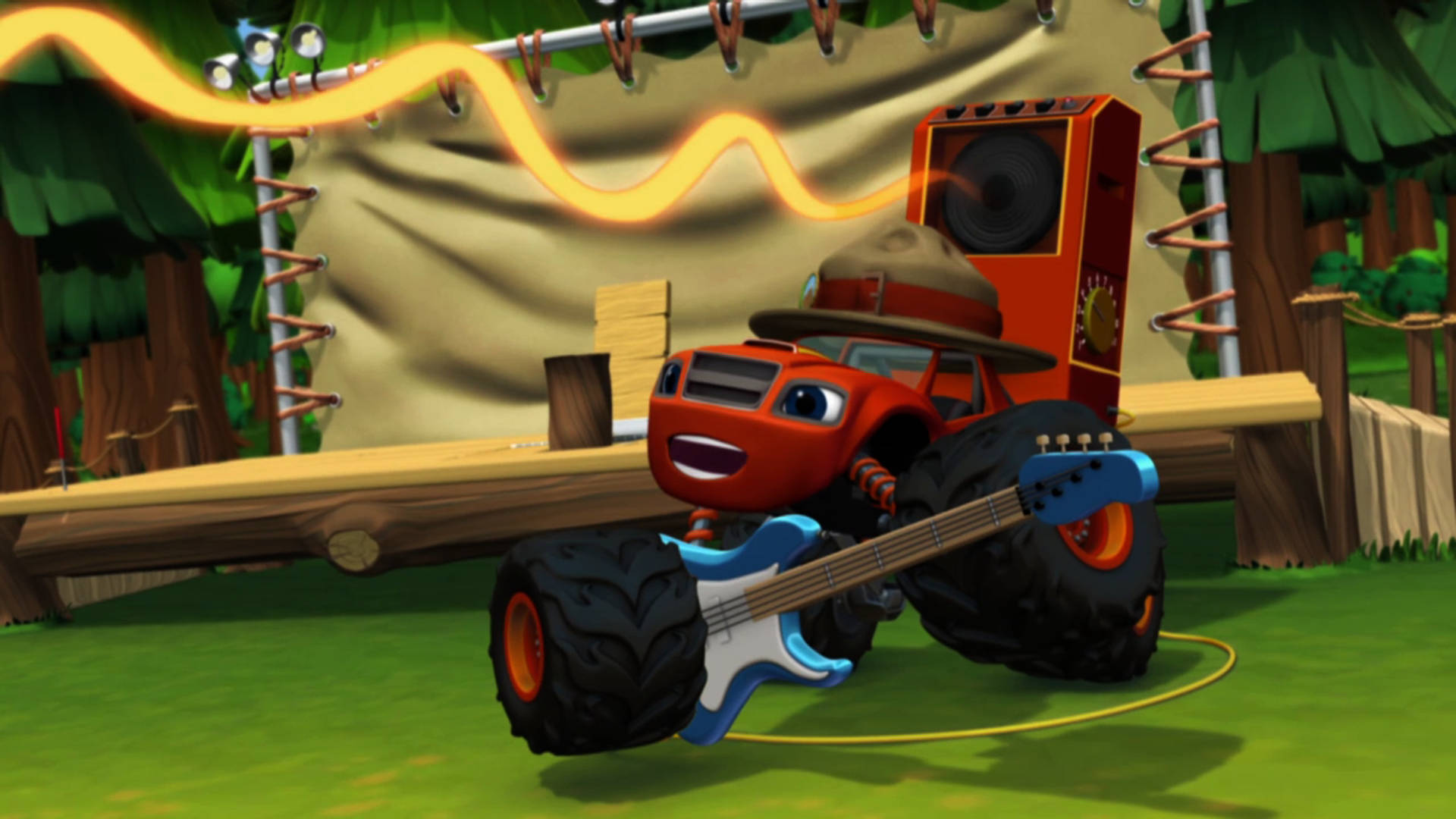 Blaze and the Monster Machines in Action Wallpaper