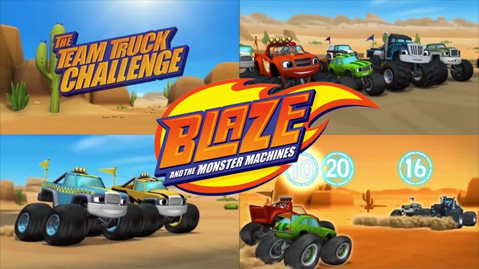 Blaze The Monster Machine is Clocking Super Fast Speeds in This Race!