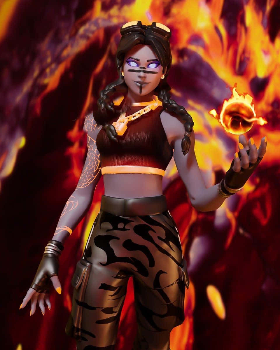 Blaze up the competition in Fortnite Wallpaper