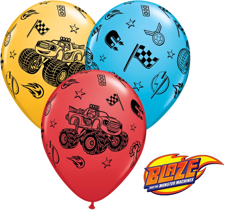 Blaze Monster Machines Balloons PNG