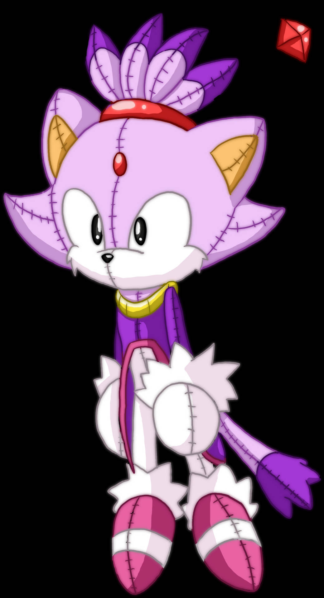 Download Blaze The Cat Showcasing Power In Sonic The Hedgehog Universe ...