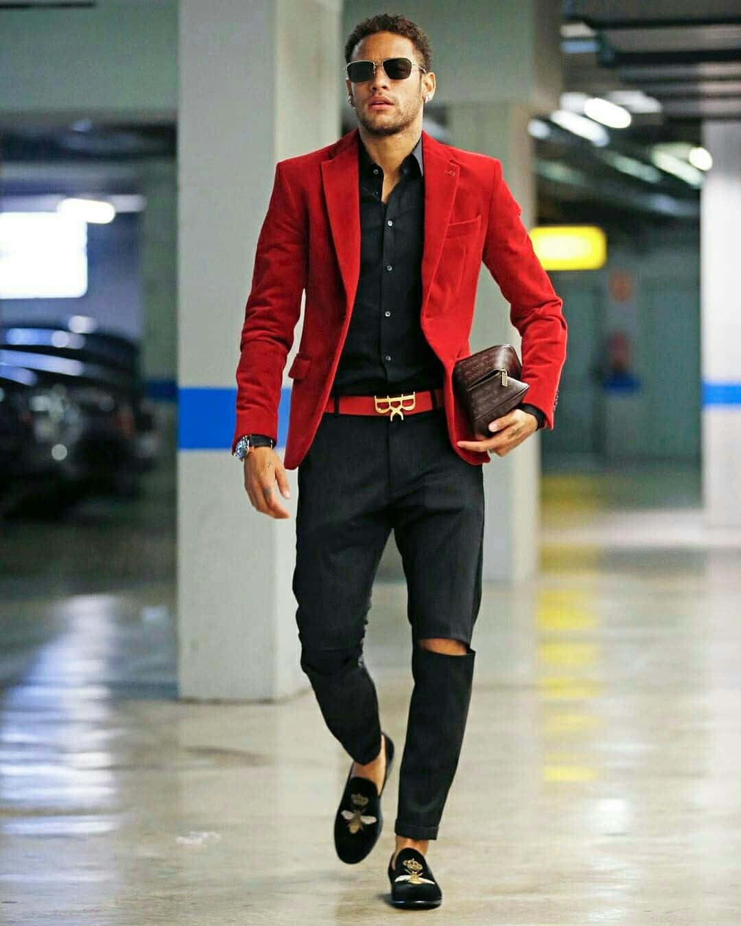 Neymar In Red Blazer Picture