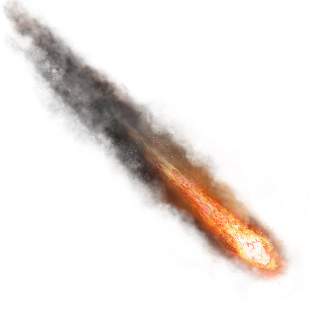 Blazing Comet Illustration PNG