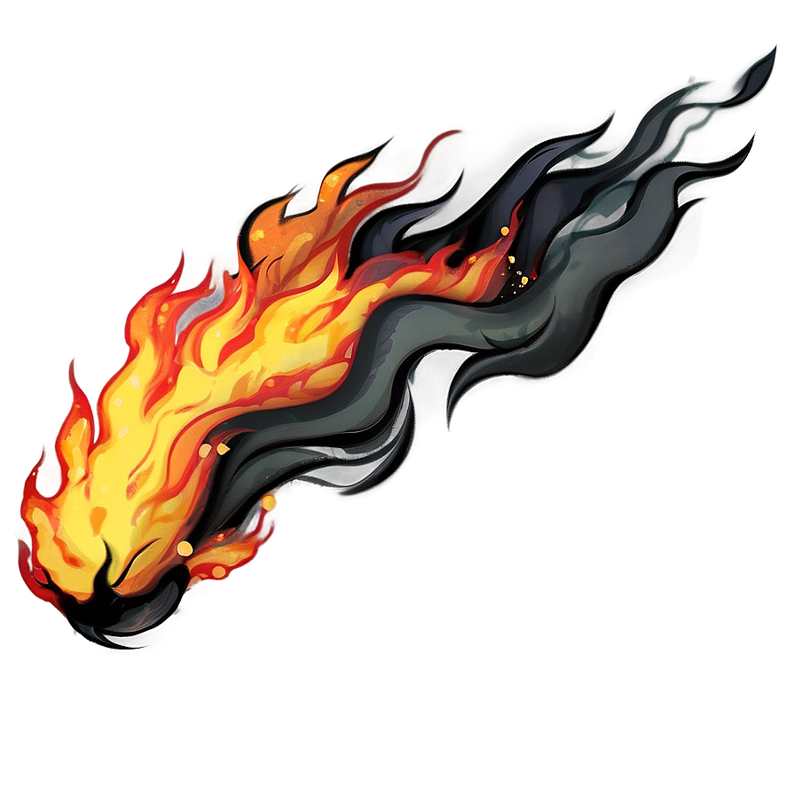 Blazing Fire Anime Style Png Fxk98 PNG