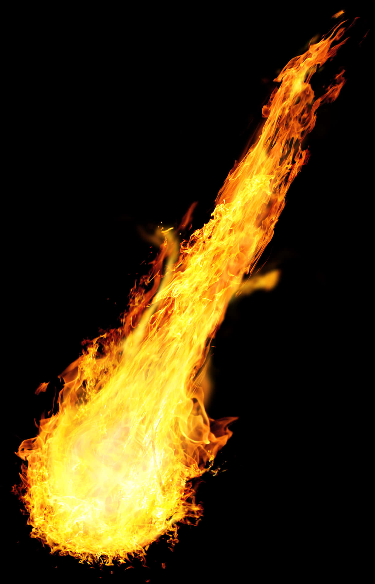 Blazing_ Fireball_ Against_ Black_ Background.jpg PNG