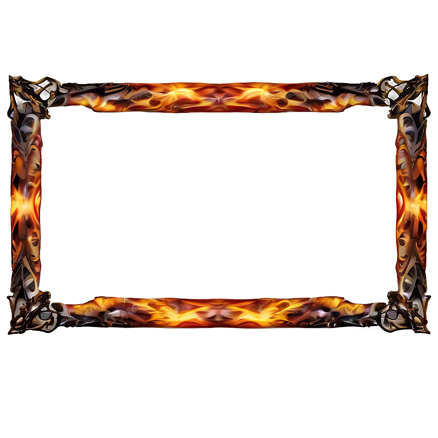 Blazing Frame Border Png Wyu PNG