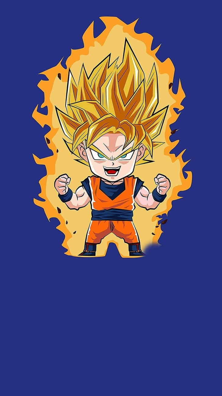 Flammande Goku Supreme Wallpaper