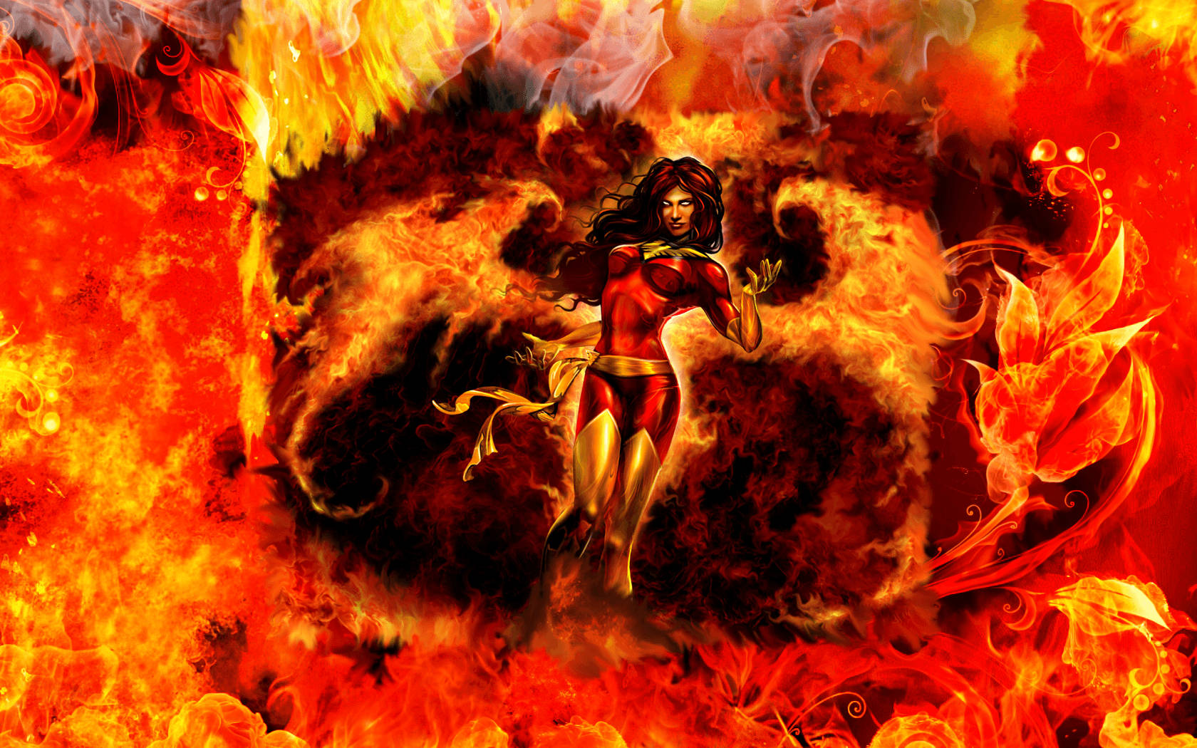 Blazing Phoenix Superhero