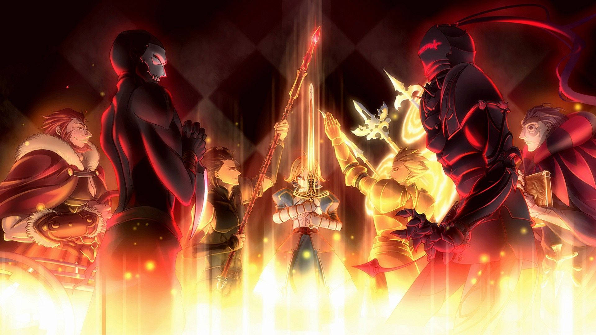 Blazing Poster Of Fate Zero Background