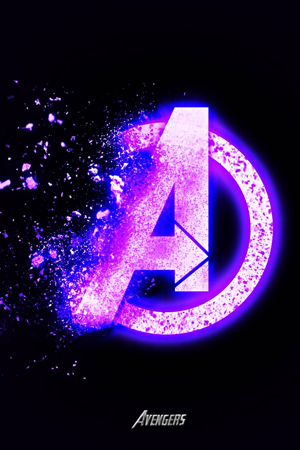 Blazing Purple Avengers Logo Wallpaper
