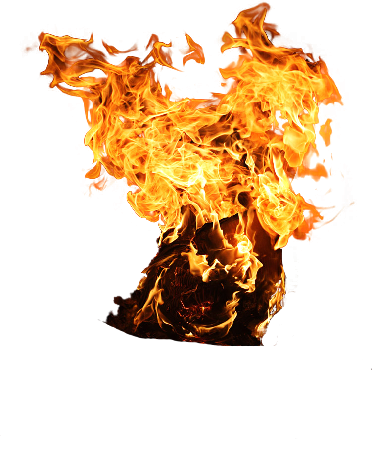 Blazing_ Flame_ Silhouette PNG