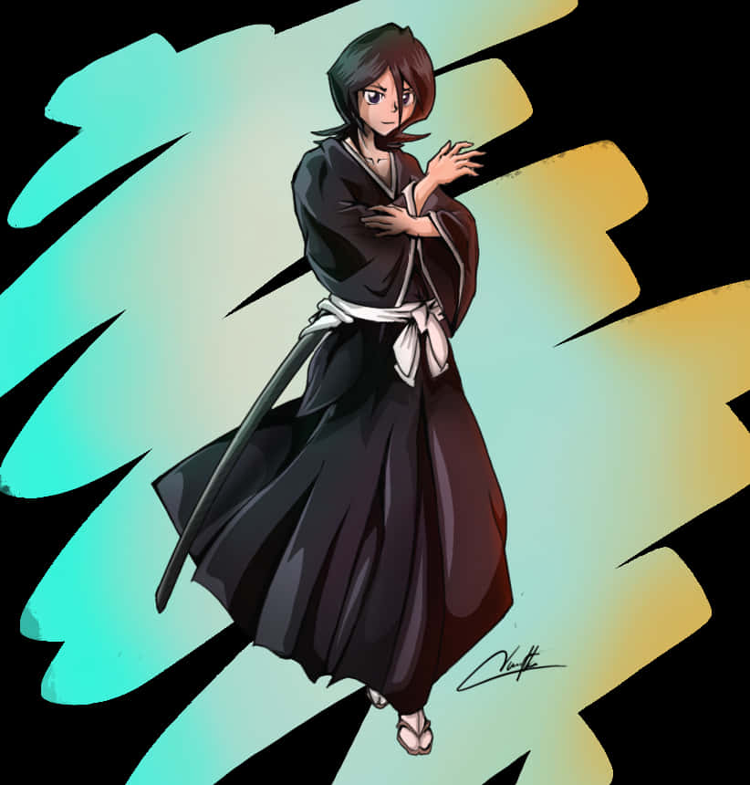 Bleach Anime Character Stance PNG