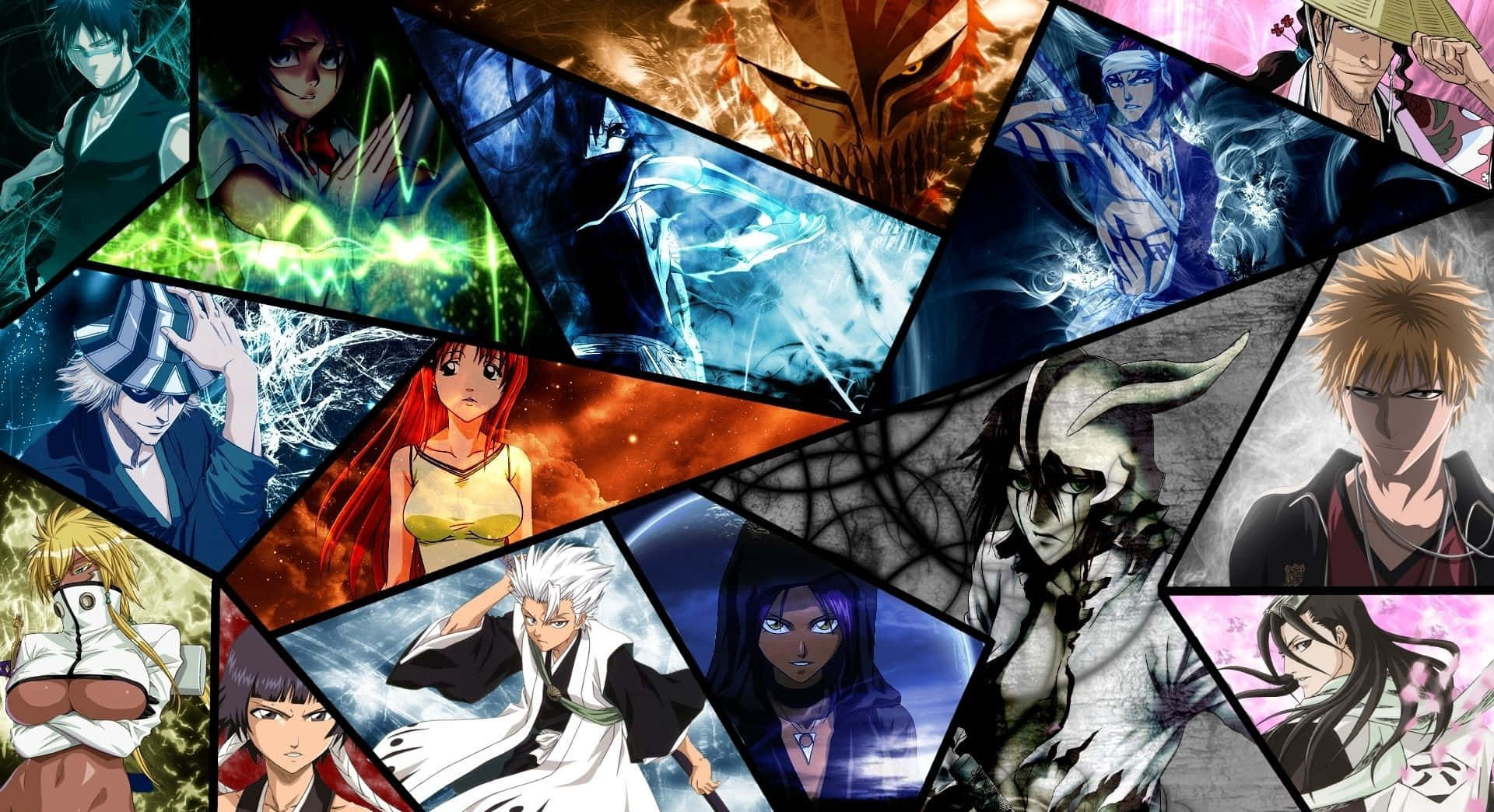 Upplevepiska Fantasy-strider Med Den Ikoniska Animeserien Bleach.