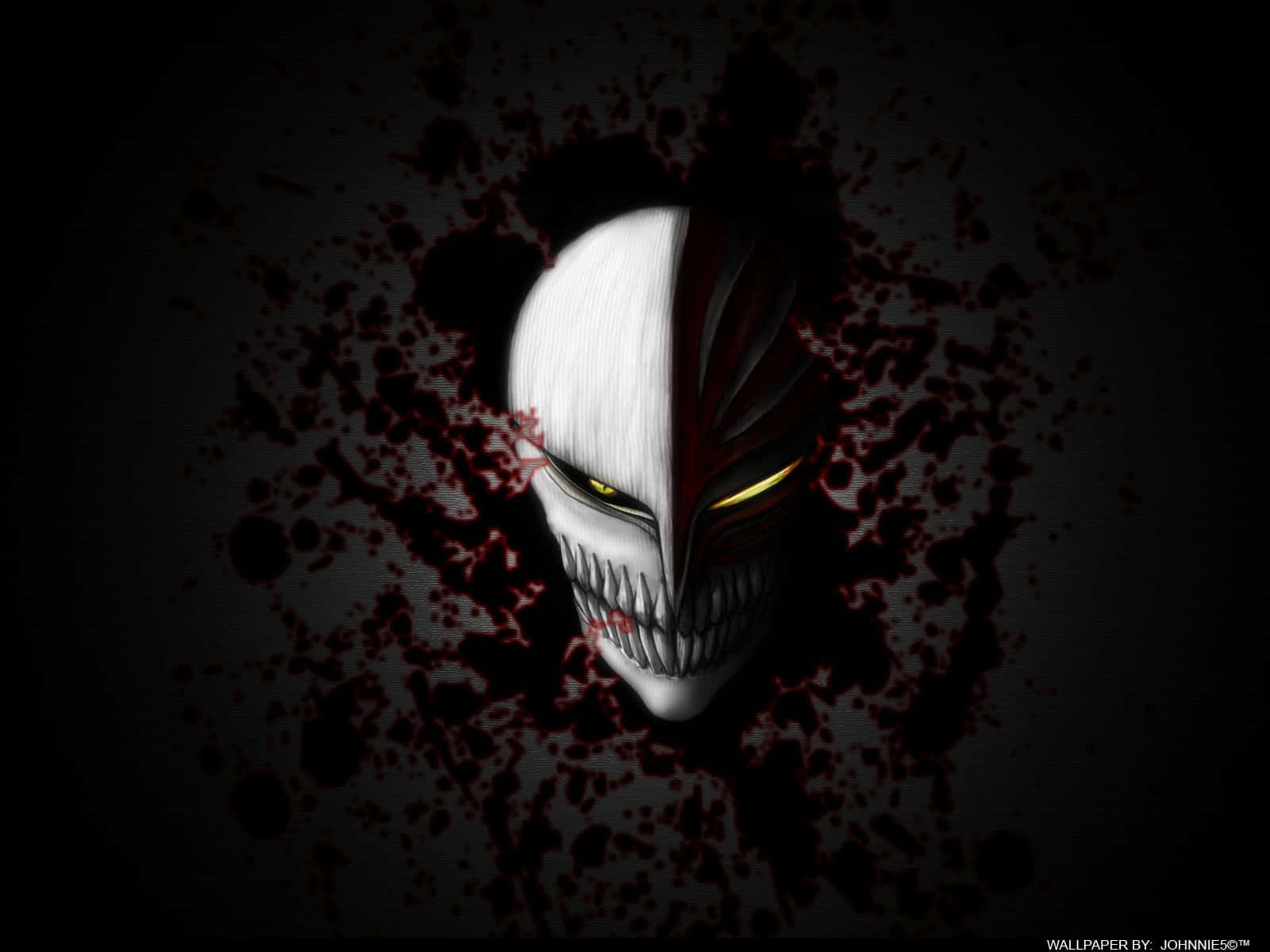 A White Skull With Blood Splatters On It Wallpaper