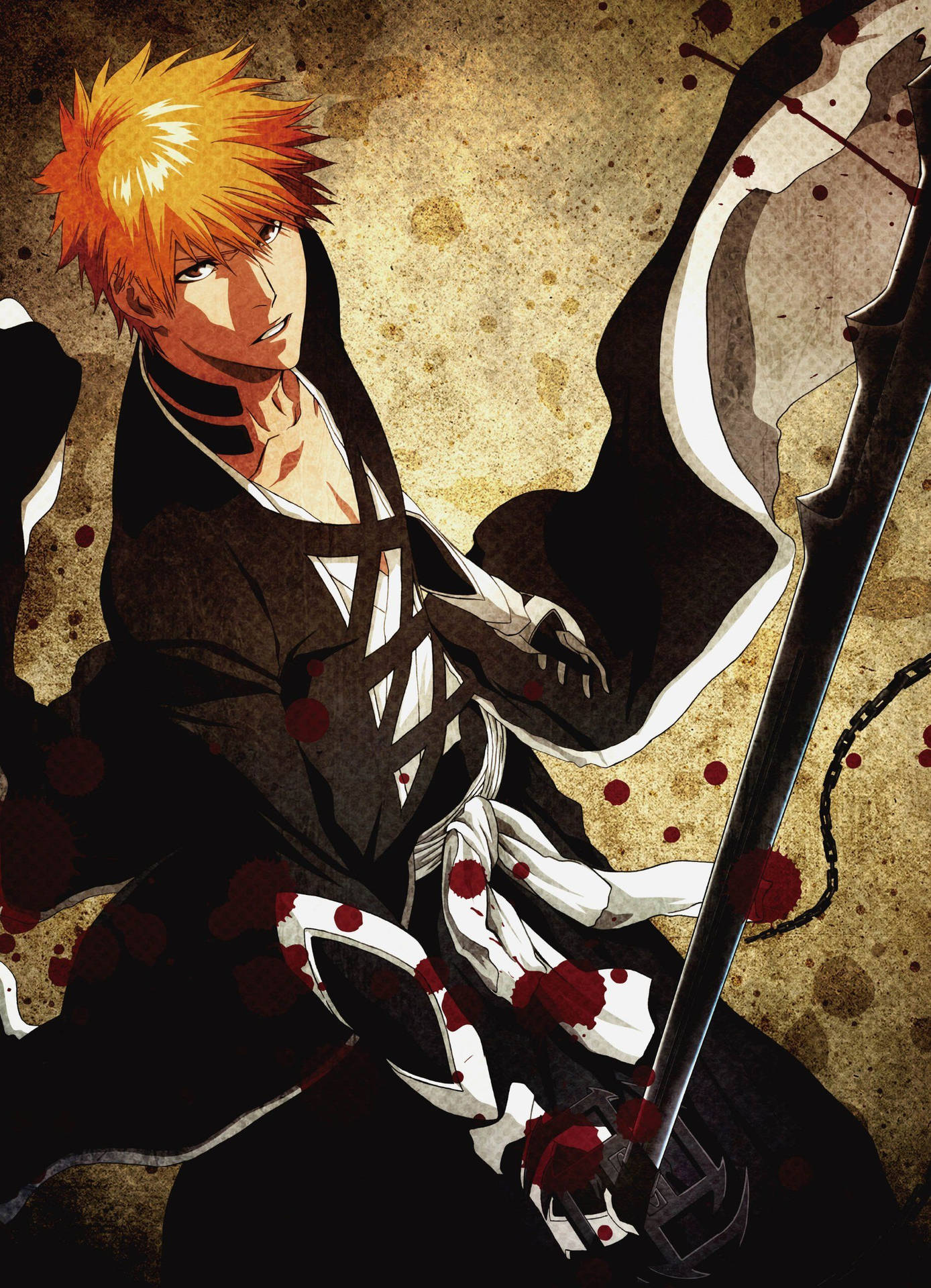 Ichigo Kurosaki, the protagonist of the manga and anime series "Bleach" Wallpaper