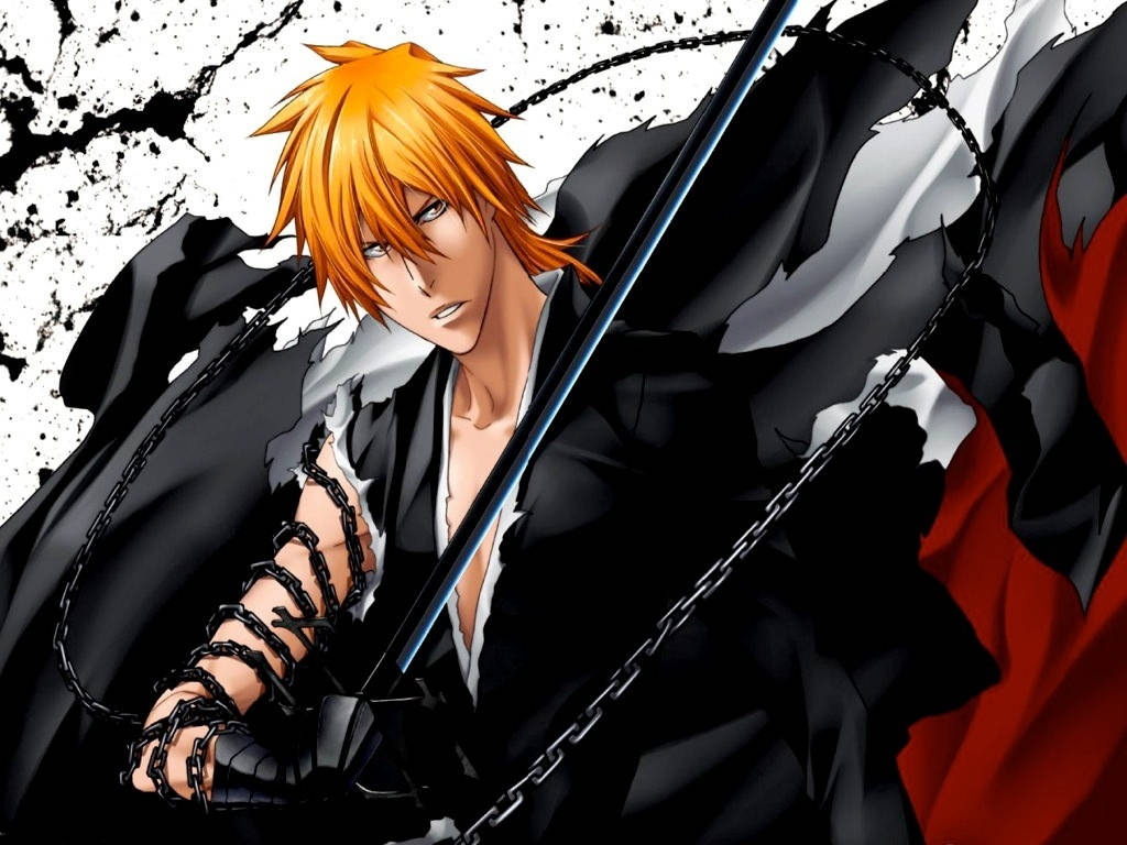 The fierce courageous warrior Ichigo takes his Hollow form to fight injustice. Wallpaper