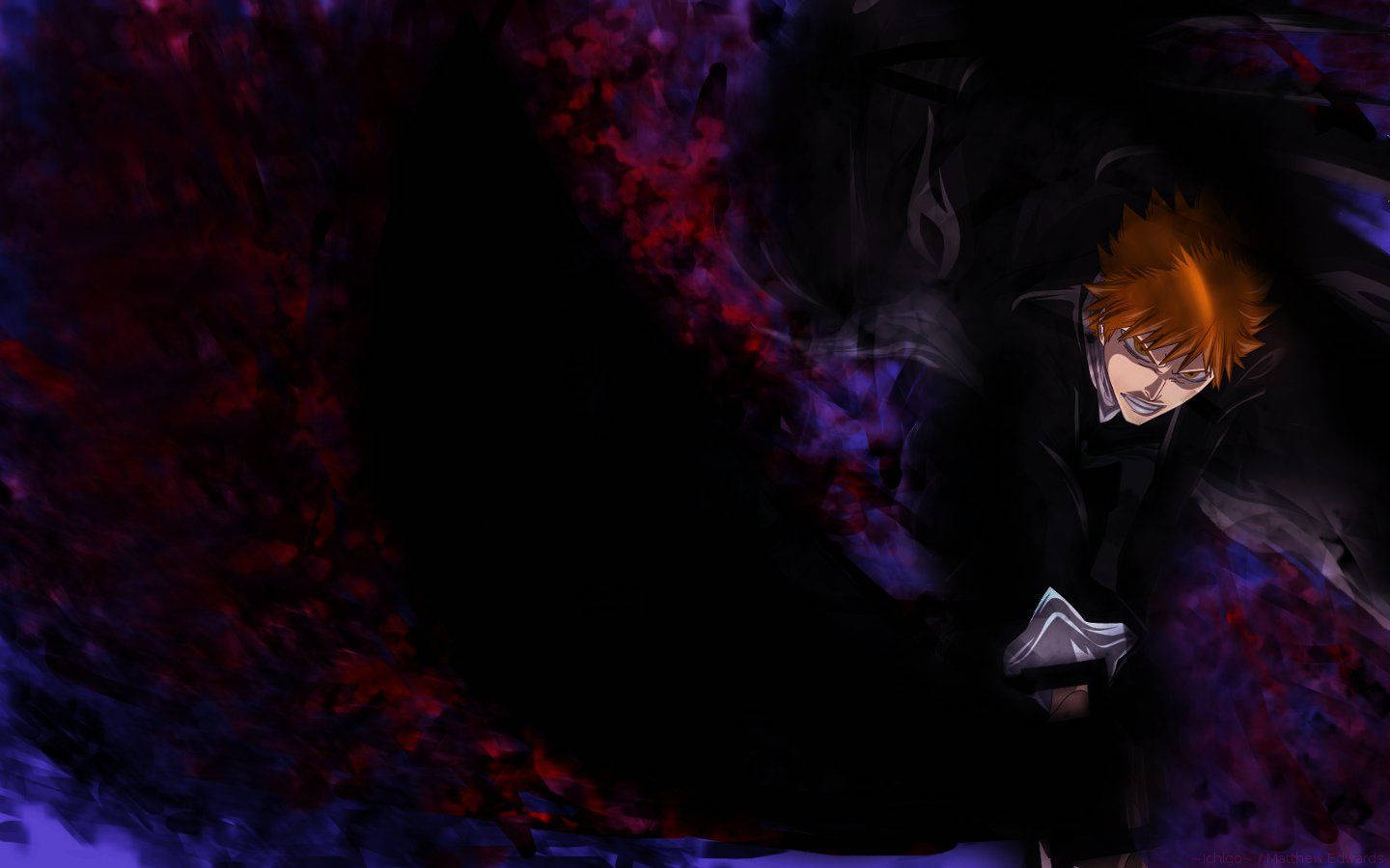Ichigo in His New Hollow Mask Wallpaper