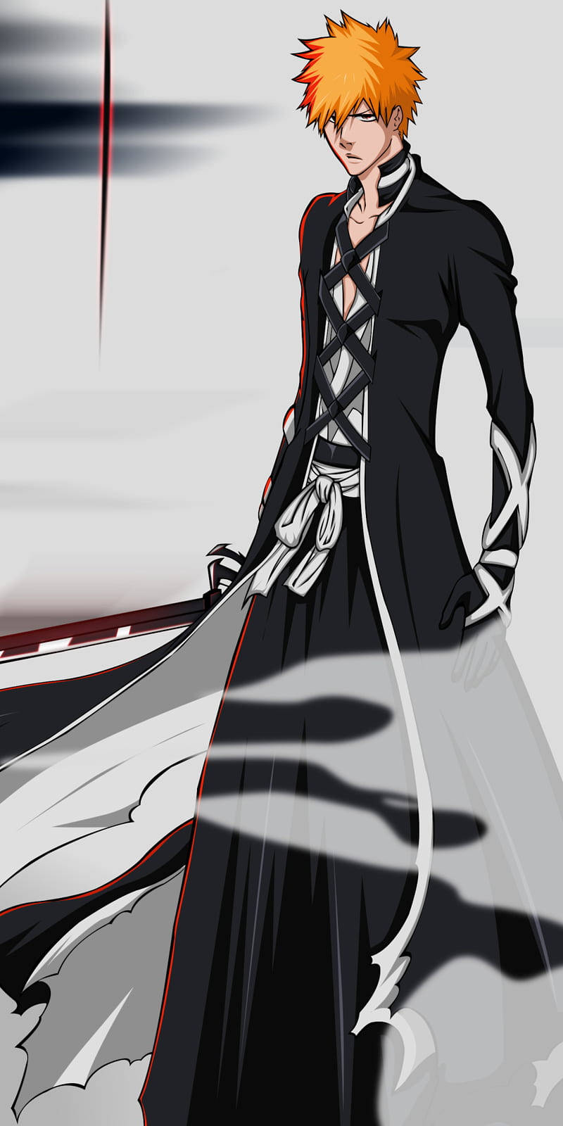 Bleach Iphone Ichigo In Black Robe Wallpaper