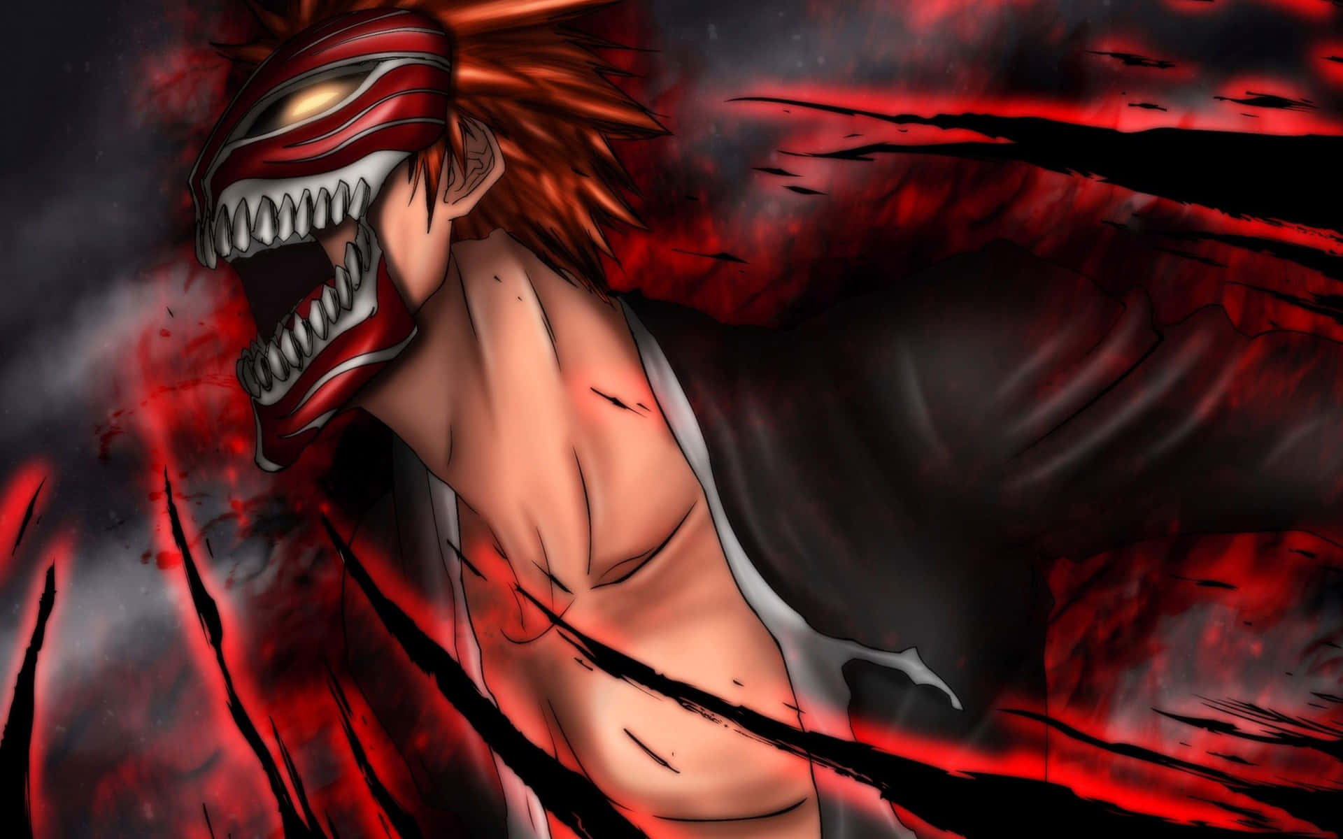 A Character With Red Hair And A Red Mask Wallpaper
