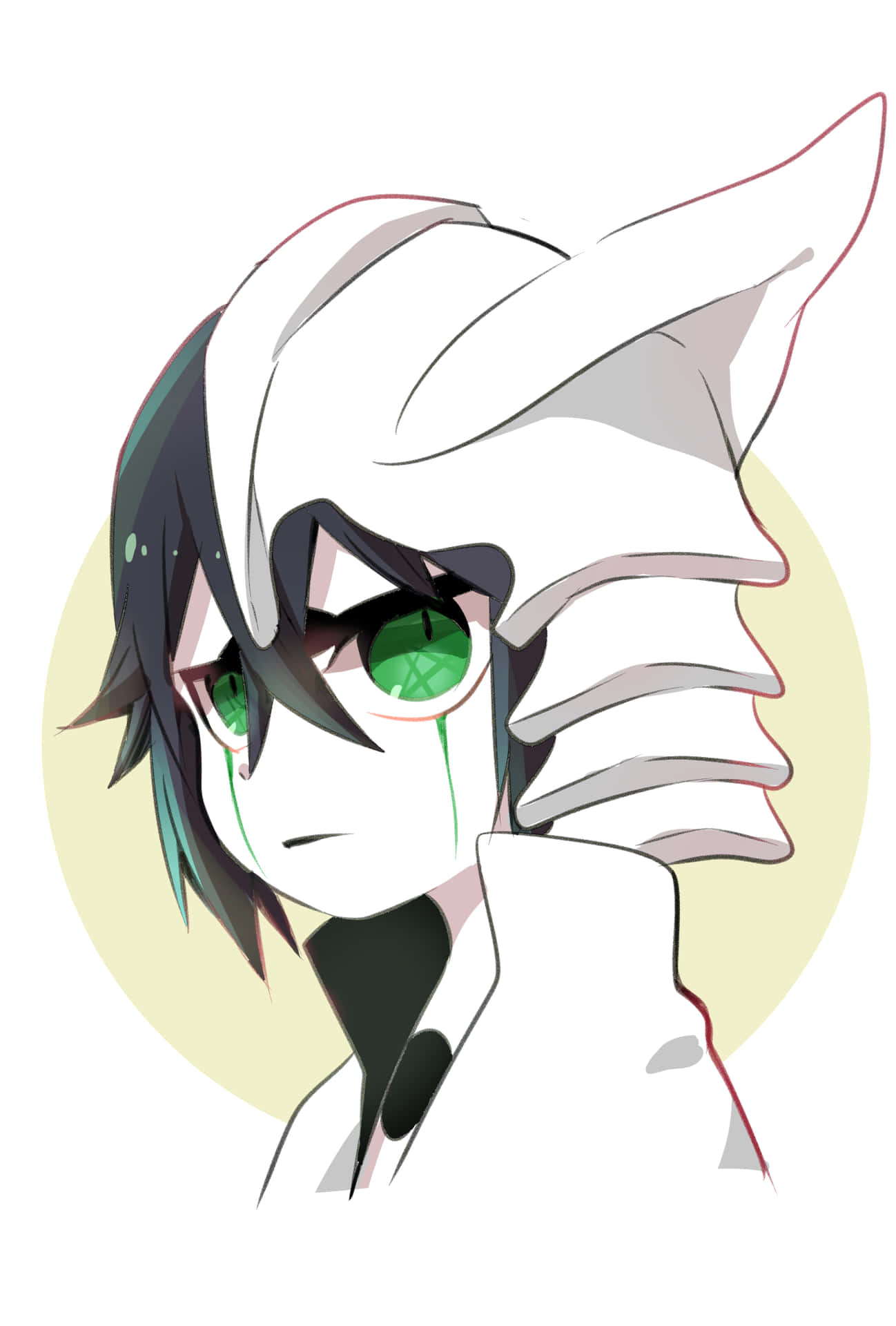 Umpersonagem De Anime Branco Com Olhos Verdes Papel de Parede