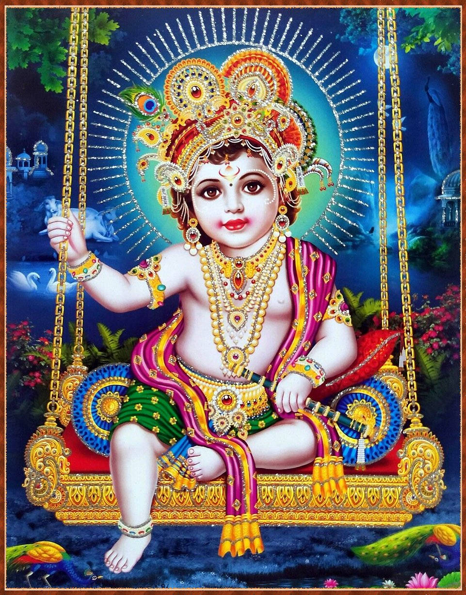 Bleg Herre Krishna 3d Wallpaper