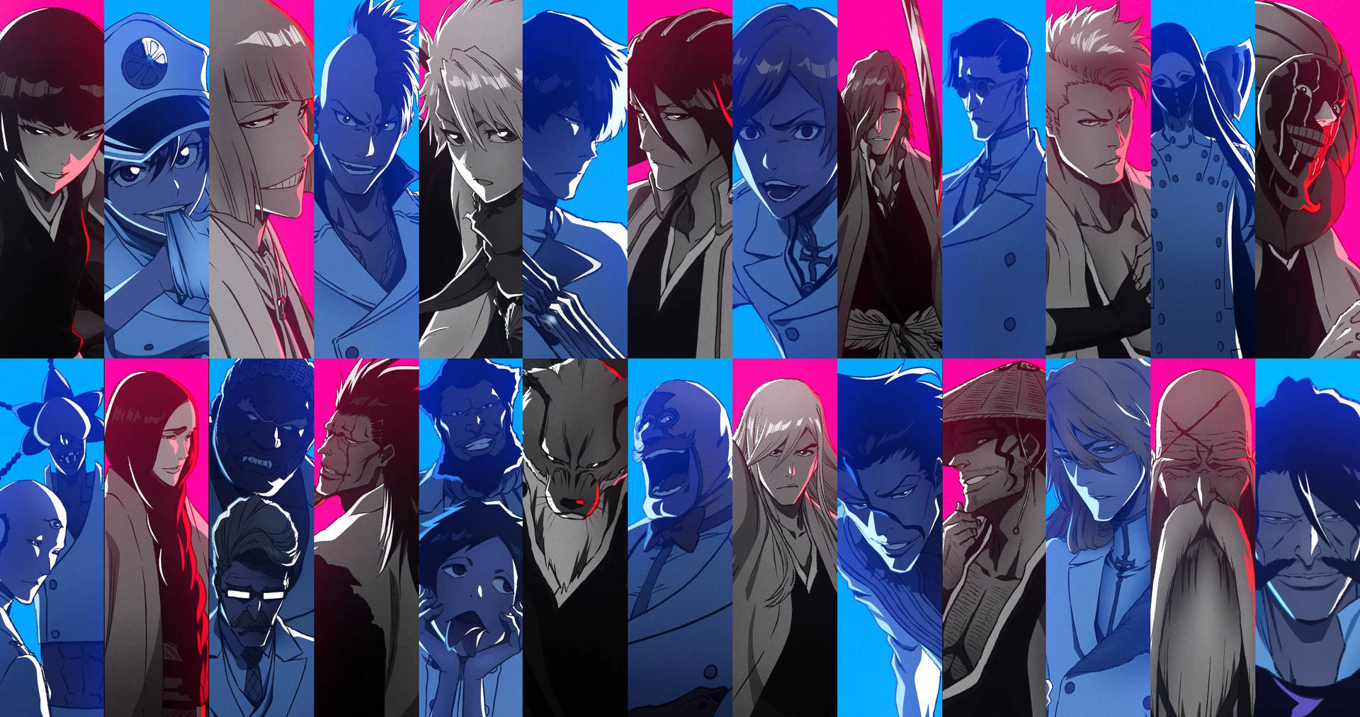 Blegemiddel Anime Karakter Collage Wallpaper