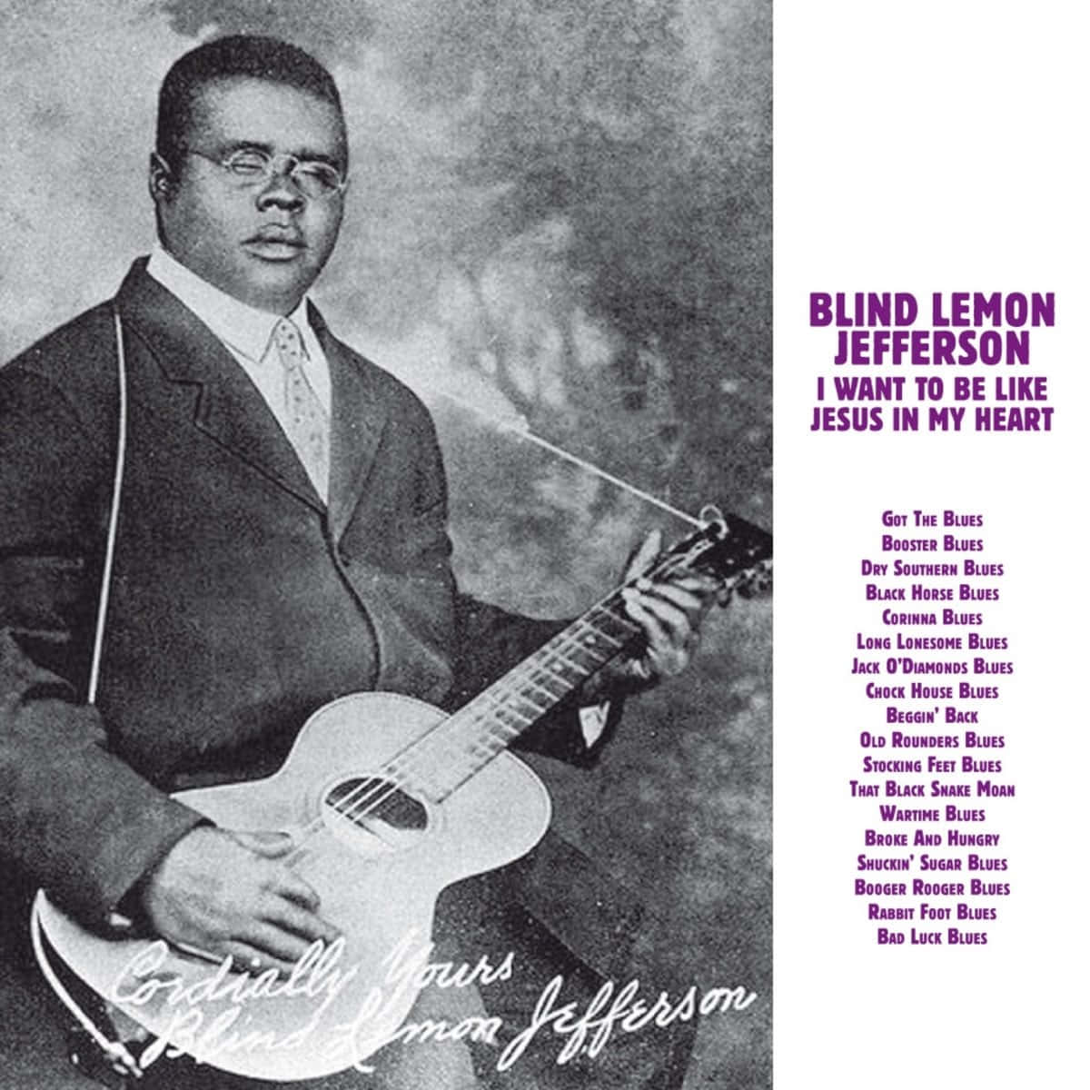 Blind Lemon Jefferson Album Dækning Tapet Wallpaper