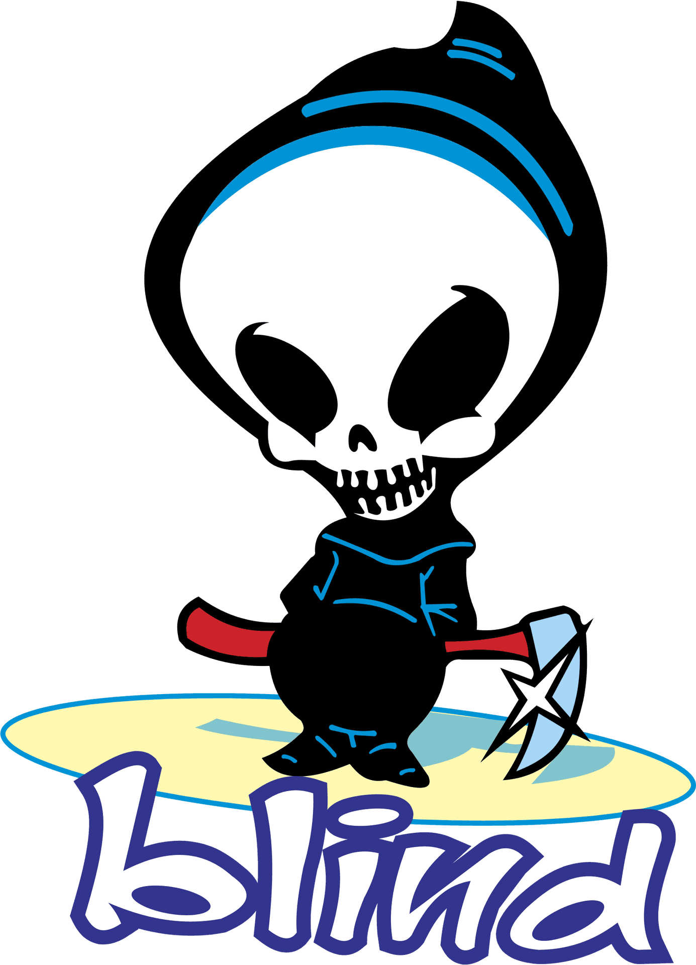 Blind Skateboarding Skeleton Logo PNG