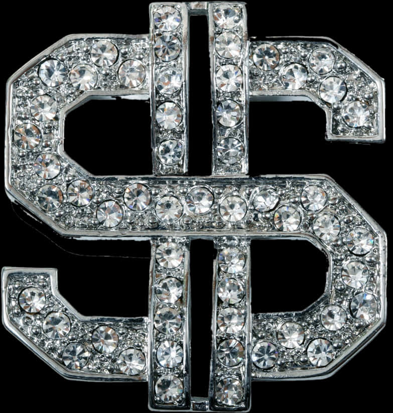 Bling Dollar Sign Jeweled PNG