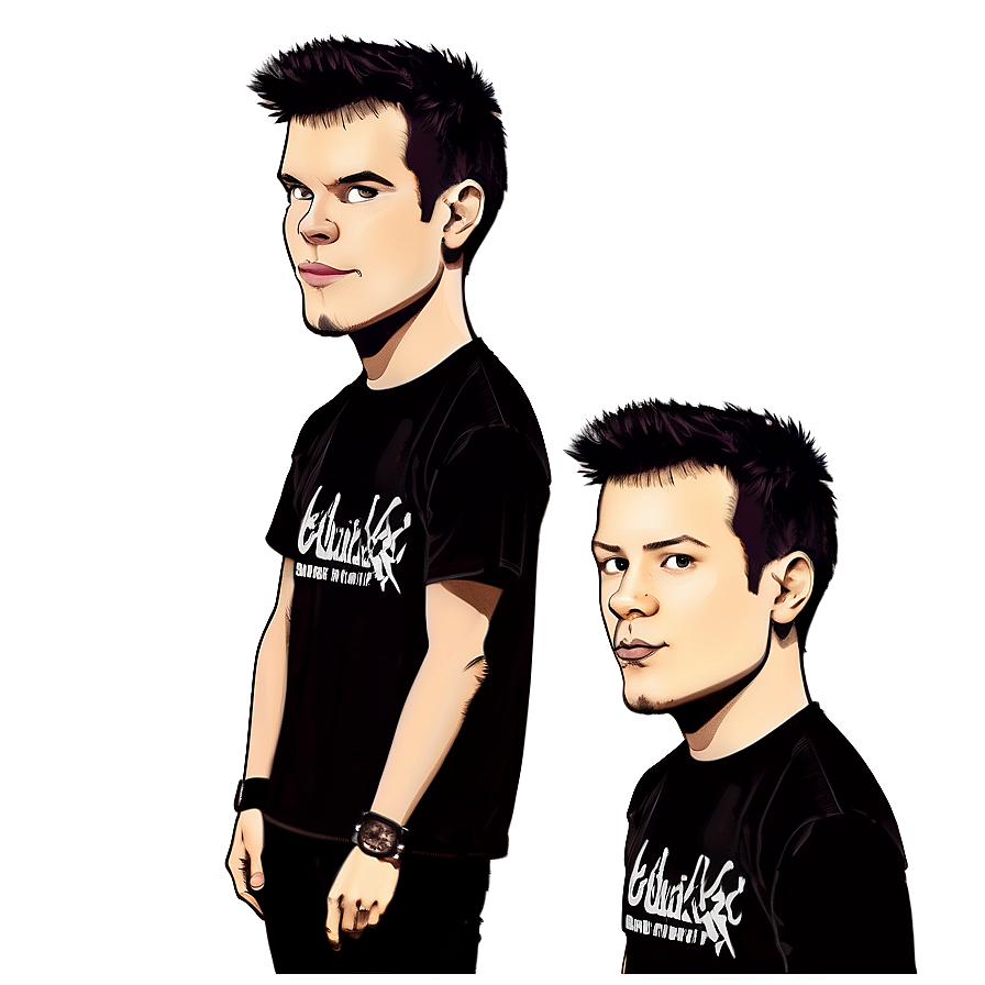 Blink-182 Band Cartoon Caricature Png Qni39 PNG