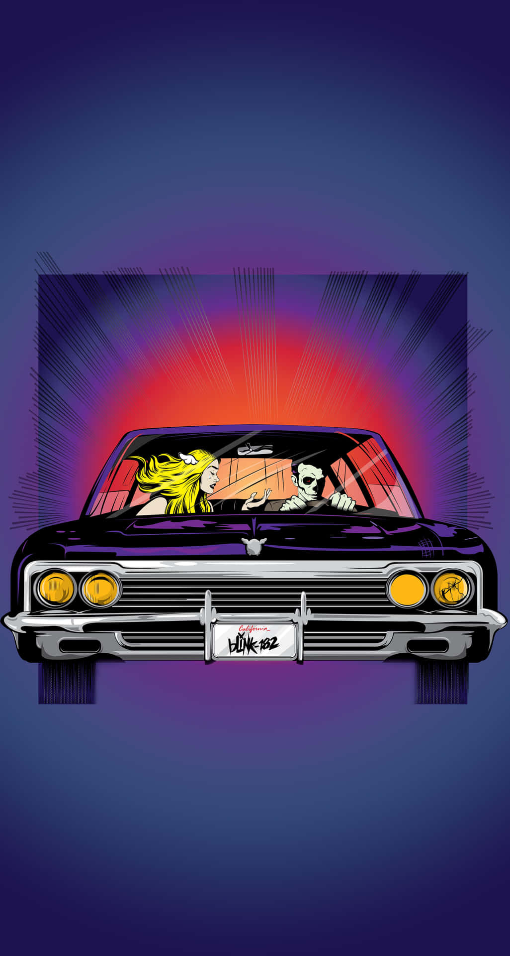 Blink182 Animated Car Ride Wallpaper