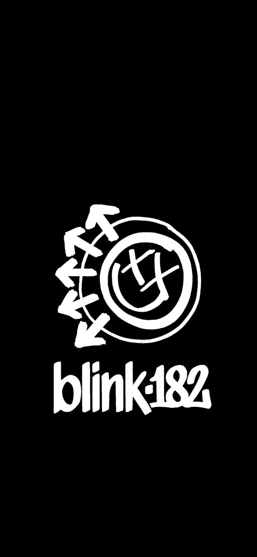 Blink182 Band Logo Black Background Wallpaper