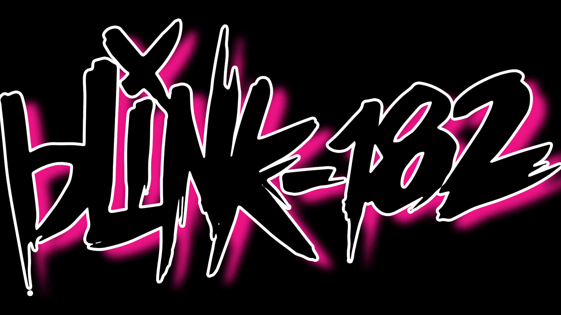 Blink182 Logo Neon Style Wallpaper