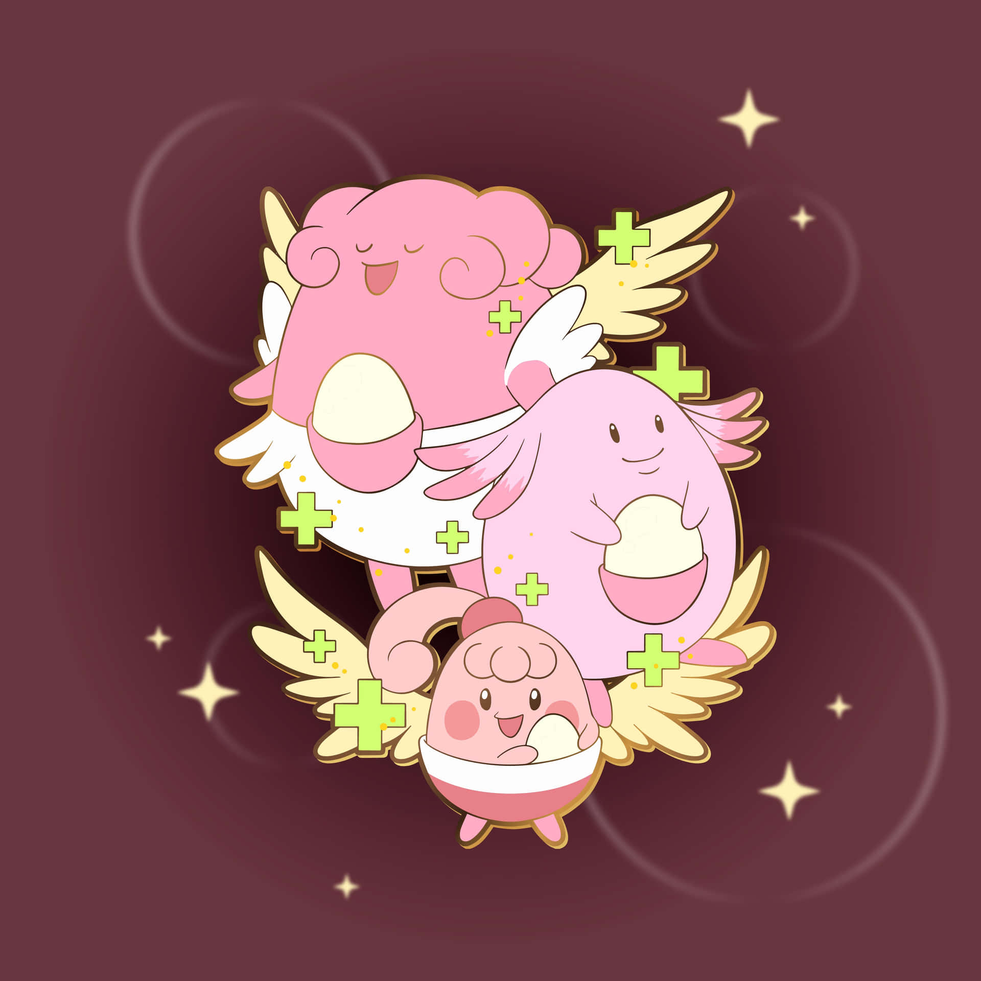 Blissey Evolutions With Wings Wallpaper