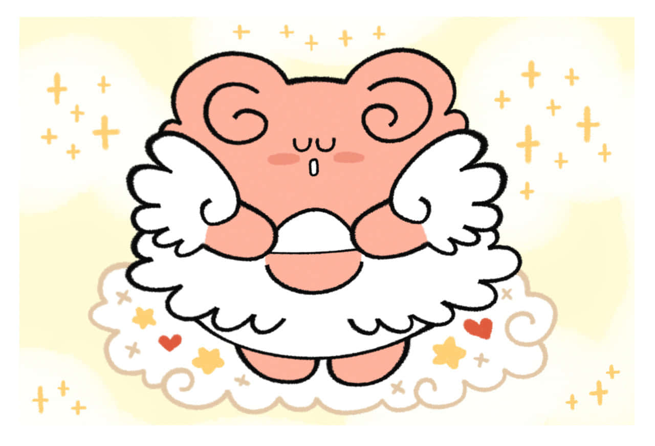 Blissey Singing On Clouds Wallpaper