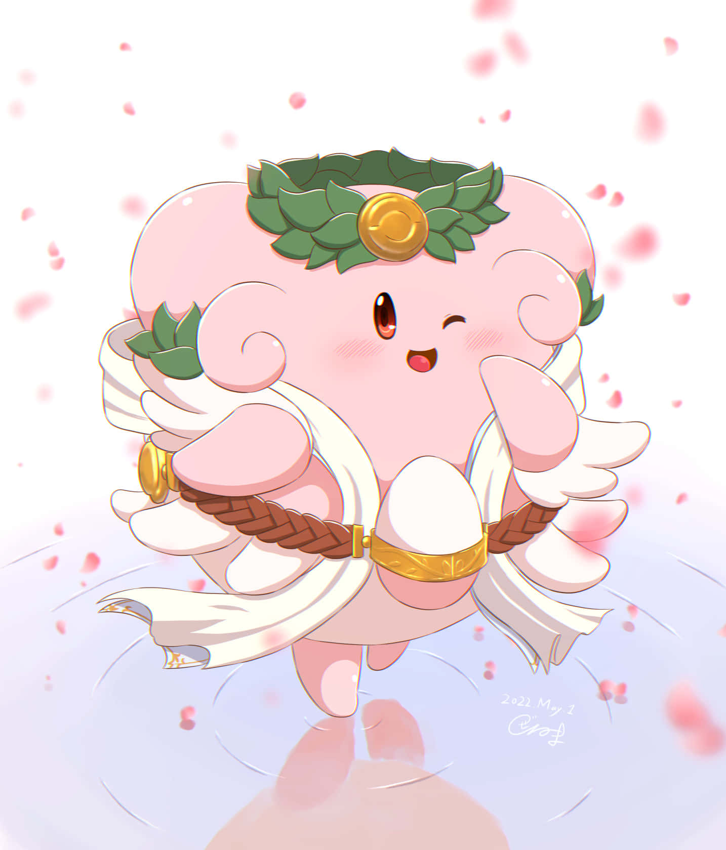 Blissey With Angelic Robes Wallpaper