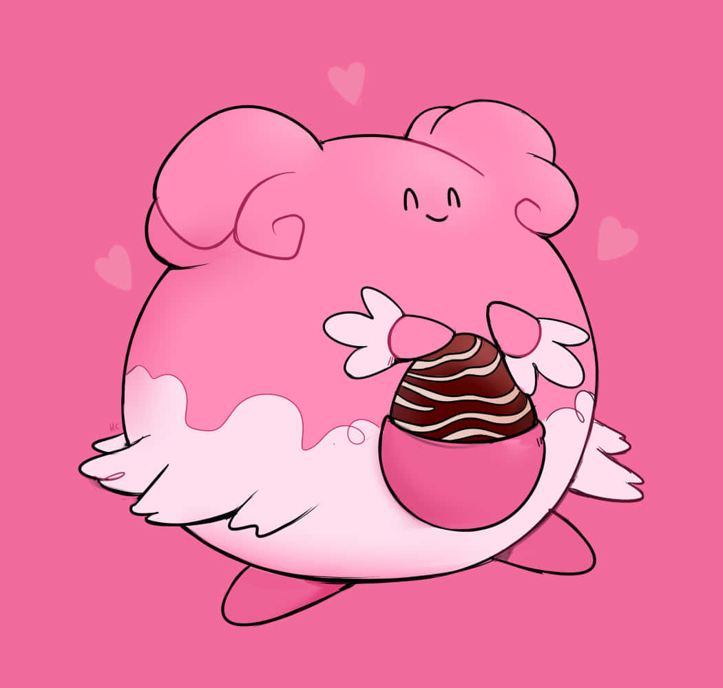 Blissey With Chocolate Egg Wallpaper