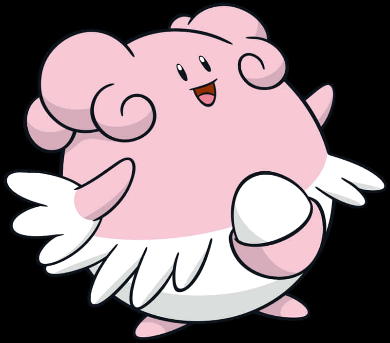 Blissey With Raised Arms Wallpaper