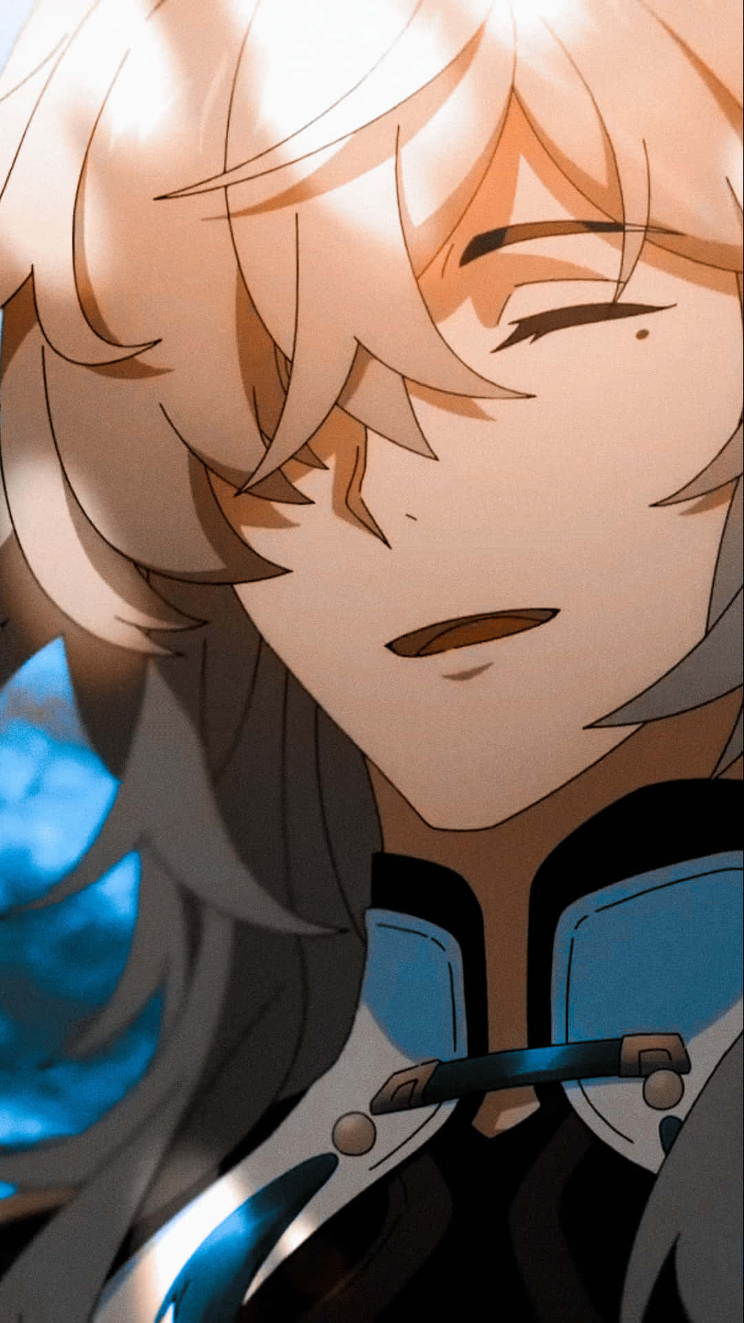 Blissful Anime Character Smiling Wallpaper