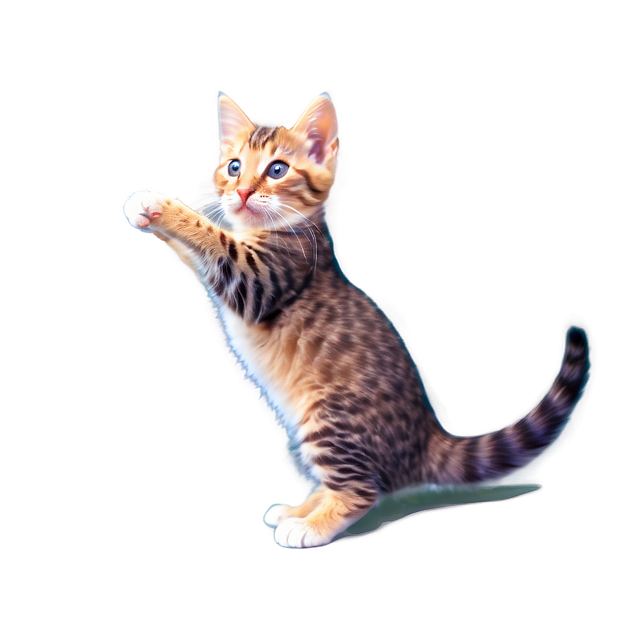 Blissful Kitten Stretch Png 06242024 PNG