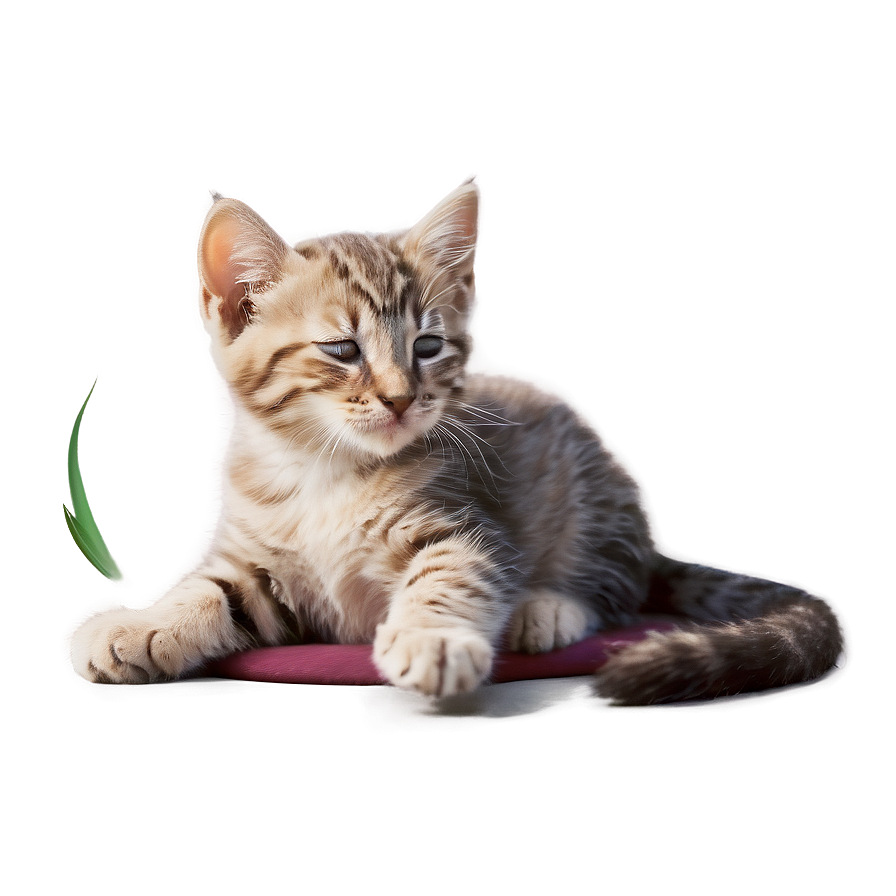 Blissful Kitten Stretch Png 06242024 PNG