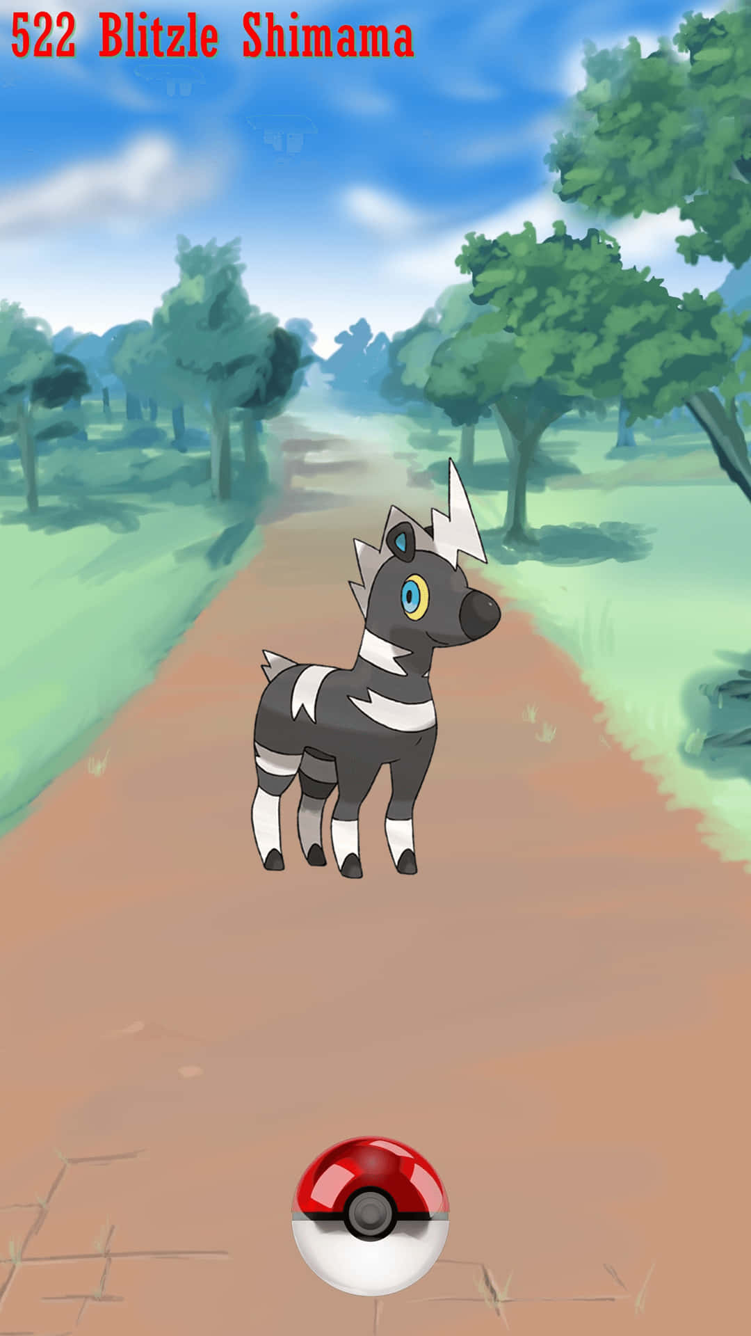 Ilustraciónde Blitzle En Pokémon Go Para Fanáticos. Fondo de pantalla