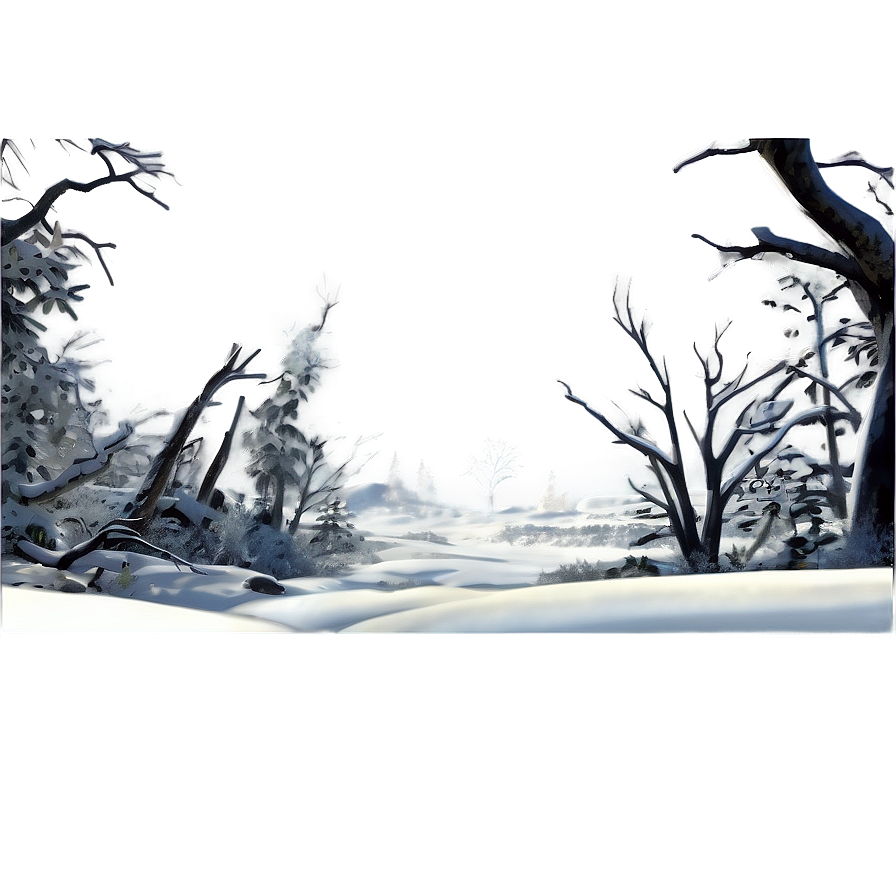 Blizzard White Landscape Png 06242024 PNG