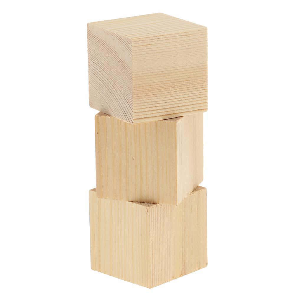 A Stack Of Wooden Blocks On A White Background