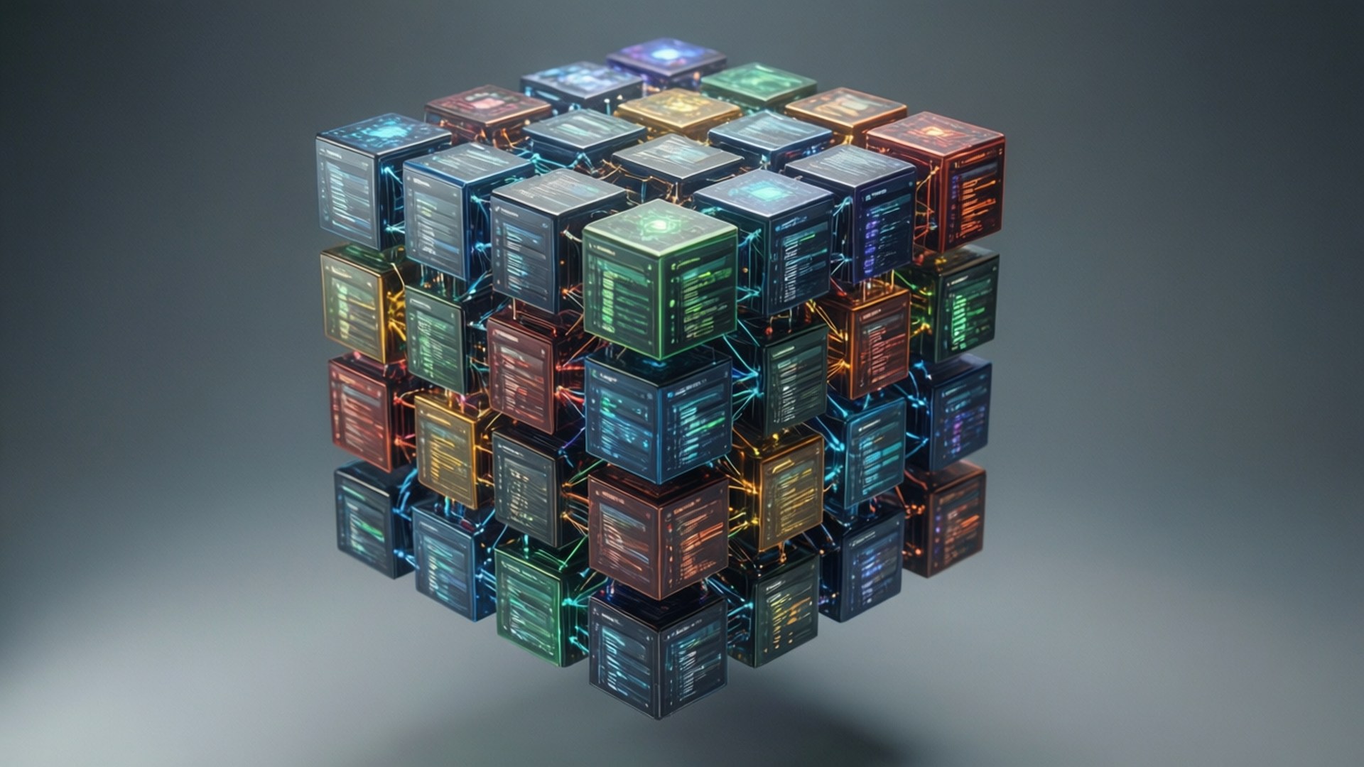 Blockchain Data Cube Fonds d'écran