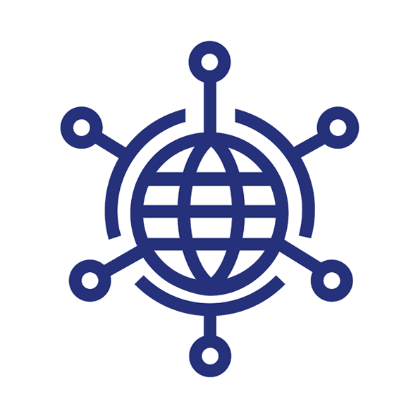 Blockchain Global Network Icon PNG