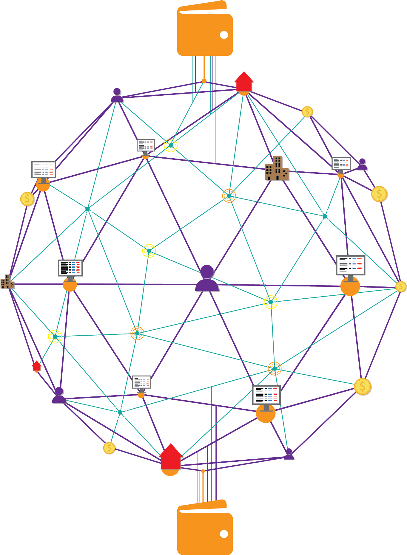 Blockchain Network Visualization PNG