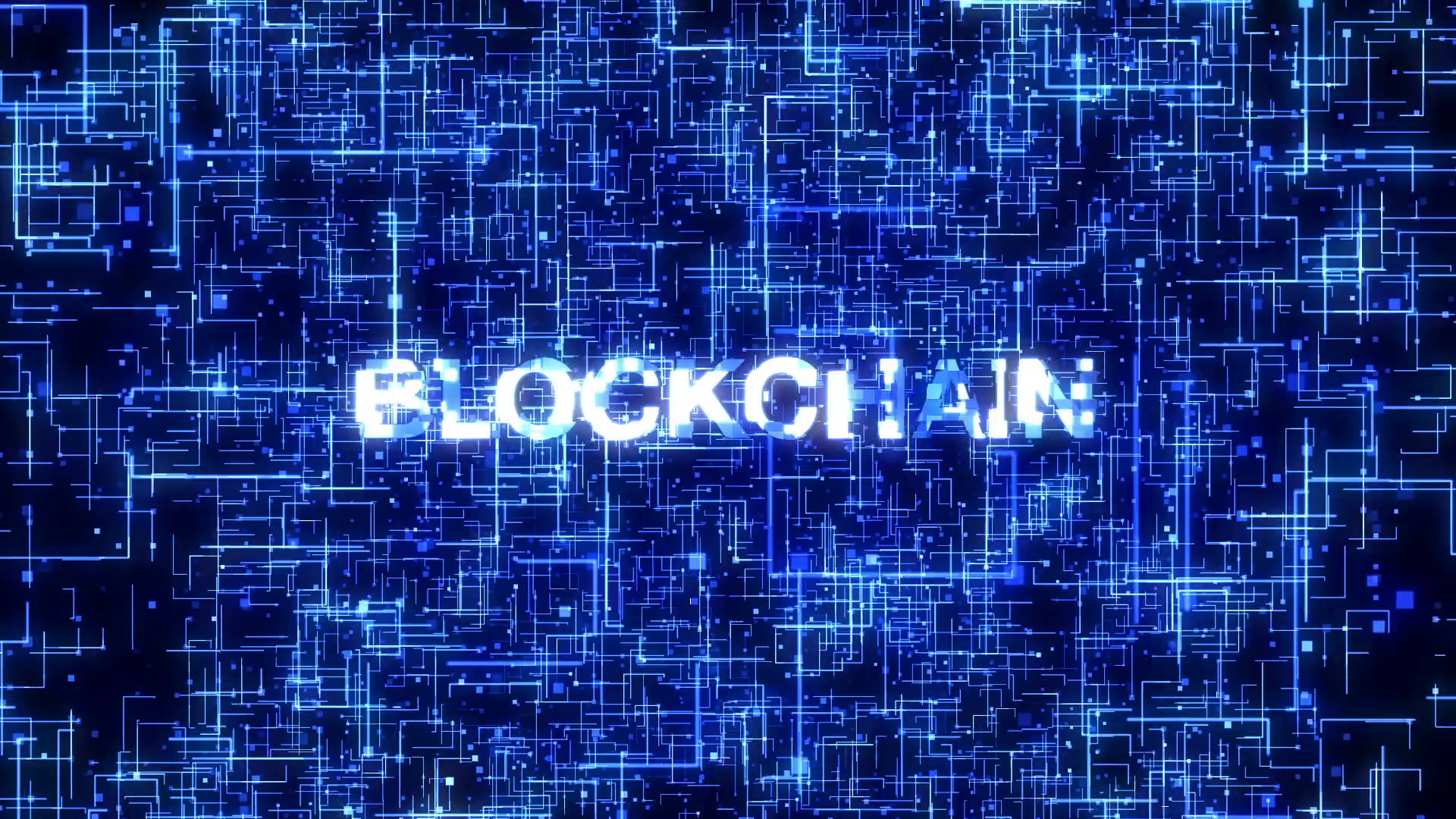 Blockchain Stylized Lettering Wallpaper